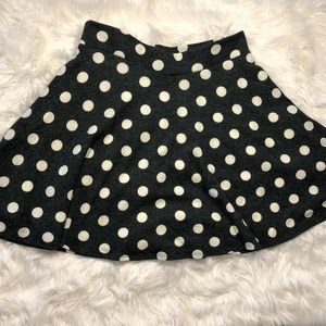 ModCloth Jessy B Polka Dot Skirt Gray